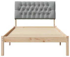 Ágykeret Kárpitozott Fejtámlával fejtámlával Barna 100 x 200 cm