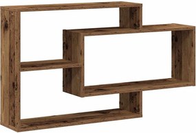 vidaXL antik fa színű szerelt fa fali polc 104x20x58,5 cm