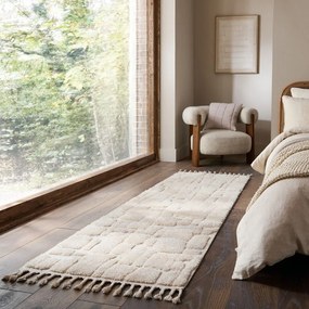 Krémszínű futószőnyeg 80x300 cm Esra Cobbled – Flair Rugs