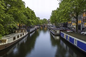 Poszter 60x40cm Csatorna Amszterdam városon át 8, Assaf Frank