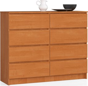 Komód szekrény K120 8 fiókos éger Akd
