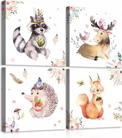 Gyerek képek Állatok modern sorozat 4db-os