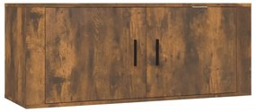 3 db füstös tölgy színű fali TV-szekrény 100 x 34,5 x 40 cm