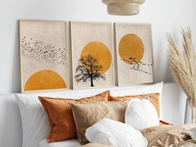 Huhu147 keretezett MDF falikép, 50 x 70 cm, 3 db-os szett
