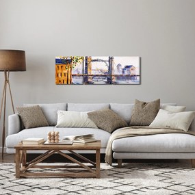 Kép - A város festménye (órával) (90x30 cm)