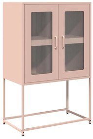 Highboard rózsaszín 68x39x107 cm Acél