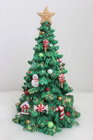 Klasszikus világító mézeskalács karácsonyfa 40cm