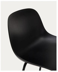 Fekete bárszék (ülésmagasság 74 cm) Altea – Kave Home
