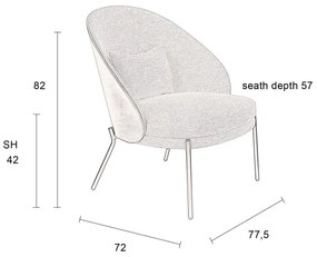 Bézs fotel Rodin – Dutchbone