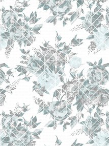 Flizelin fotótapéta Geometrikus rózsák 3D pasztell vintage 184x254 +ragasztó