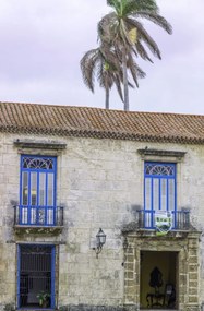 Poszter 53x81cm Hagyományos kubai ház erkéllyel, Assaf Frank