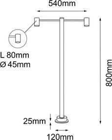 Antigo Niseko 9922 Állólámpa 2x10W/GU10 IP54