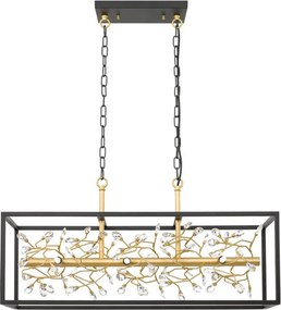 ZUMA LINE P0578-06C-P7TF SPRING Kristály Függesztett Lámpa Fekete, Arany G9 IP20