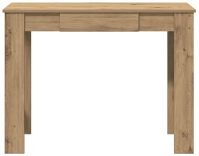 kézműves tölgy színű szerelt fa íróasztal 100x45x75 cm