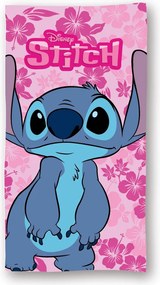 Disney Lilo és Stitch, A csillagkutya Floral Love fürdőlepedő, strand törölköző 70x140cm (Fast Dry)