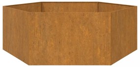 rozsda színű corten acél növénytartó 138x120x45 cm