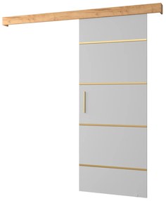 Tolóajtó 90 cm Sharlene IV (matt fehér + artisan tölgy + arany). 1043750