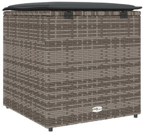 Kültéri Tárolódoboz Szürke és Sötétszürke Rattan Nagy Tárolás