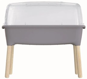 Prosperplast RESPANA PLANTER WOOD HIGH SET palántázó 78 cm szürke kő