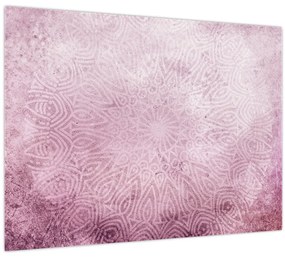 Kép - Mandala rózsaszín falon (70x50 cm)