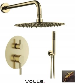 Volle Cruze Falsík alatti zuhanyszett szálcsiszolt arany