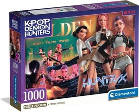 K-pop Démonvadászok Golden 1000 db-os Compact puzzle Clementoni