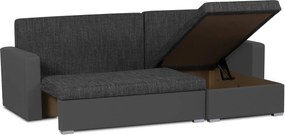 MADRIT ággyá alakítható sarokkanapé Ezüst/fehér