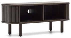 Sötétbarna TV-állvány kőrisfa dekorral 120x50 cm Mailen – Kave Home