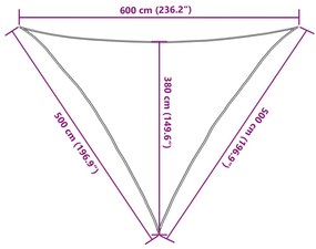 barna HDPE napvitorla 160 g/m² 5 x 5 x 6 m