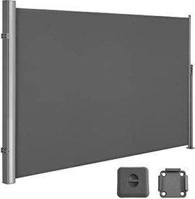 Oldalsó napellenző, kihúzható, 180 x 400 cm,  antracit