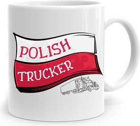 Sofőrnek Polish Trucker Bögre Ajándék fényképes nyomtatással