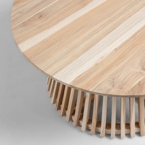 Irune teakfa dohányzóasztal, ⌀ 80 cm - Kave Home
