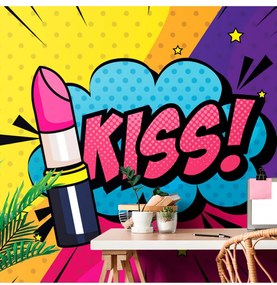 Fotótapéta pop art rúzs - KISS! - 450x300