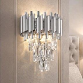 Brilagi - ECLIPSE fali lámpa 2xE14/10W/230V ezüstszínű