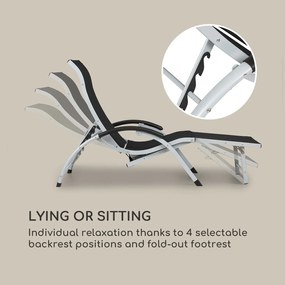 Blumfeldt Sunnyvale, nyugágy lábtartóval, alumínium, 4 szint