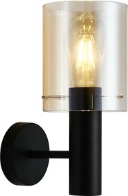 Italux SARDO WL-5581-1A-BK+AMB Fali lámpa 1x40W/E27 IP20