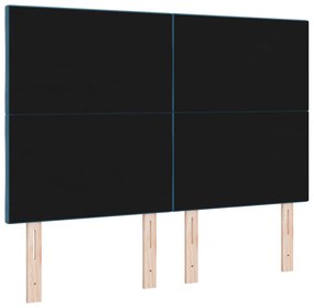 Gyémánt Blokk Mintás Sötétkék 140 cm Bársony Fejtámla