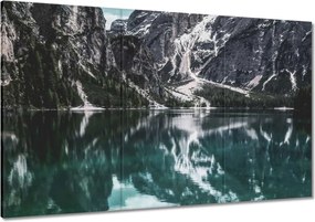 Vászonkép 120x80 Tó az Alpokban Hegyek
