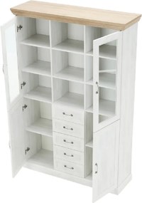 vitrines szekrény, északi sosna/vadtölgy, ROYAL W2D