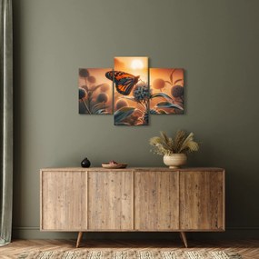 Kép – Pillangó a lenyugvó napban (90x60 cm)