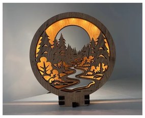 Li-Go 23580/DUB2 - LED dimmelhető asztali dekoráció LED/12W/230V 20x22 cm tölgy/fényes