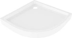 Mexen Flow+ félköríves zuhanytálca 80 x 80 cm, fehér fényes - 46Q108080H