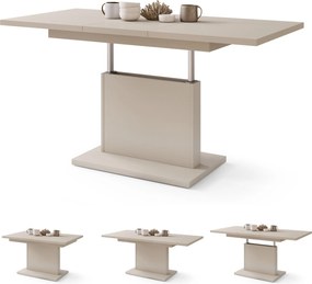 Mazzoni ASTON MINI Bézs (Pezsgő) - MODERN NYITHATÓ EMELHETŐ DOHÁNYZÓASZTAL ÉTKEZŐASZTAL ÁTALAKÍTHATÓ ASZTAL