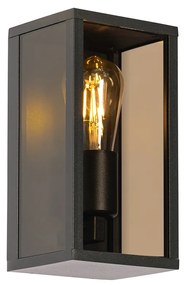 Kültéri fali lámpa fekete füstüveggel 26 cm IP44 - Charlois