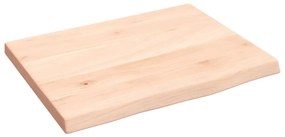 kezeletlen tömör tölgyfa fali polc 40x30x2 cm