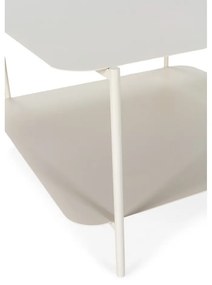 Krémszínű fém dohányzóasztal 70x73 cm Beatrix – MOME