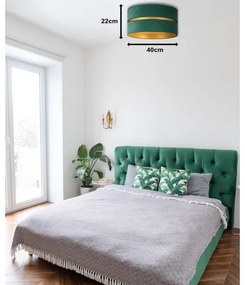Duolla - Mennyezeti lámpa DUO 1xE27/40W/230V átm. 40 cm zöld/arany