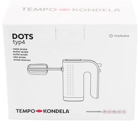 TEMPO-KONDELA DOTS TYP 4, kézi mixer, rózsaszín, műanyag/fém