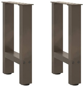 2 db natúr acél dohányzóasztal láb 38x(42-43) cm acél