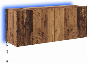 vidaXL TV Fali Szekrény Öreg fa 100 x 35 x 41 cm Faanyag